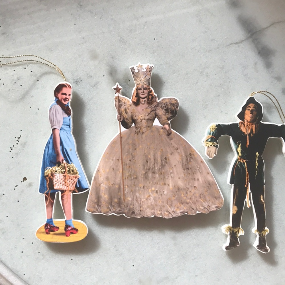 Set of 3 Vintage Wizard of Oz Ornaments